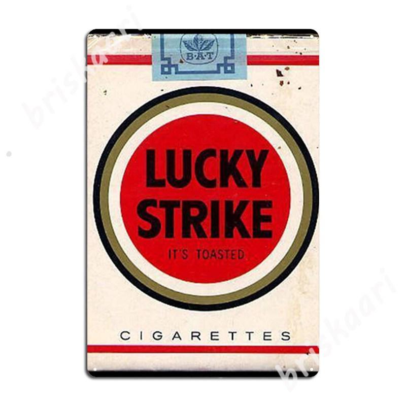 Best Seller Lucky Strike Merchandise Metal Signs Party Garage Decoration Club Party Decoration Tin sign Posters
