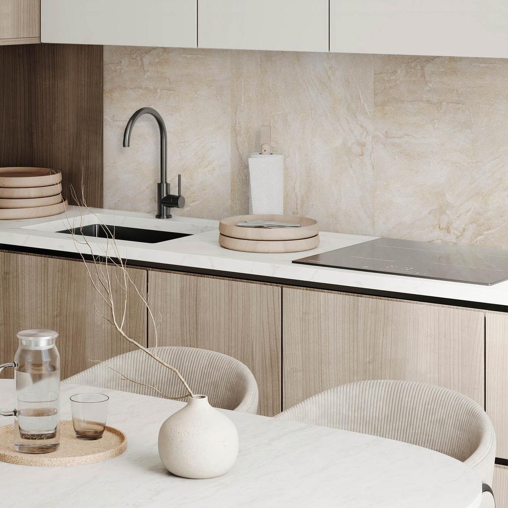 Self-adhesive Vinyl Panel with Print for Bathroom 100x50 cm Natural Stone Pattern