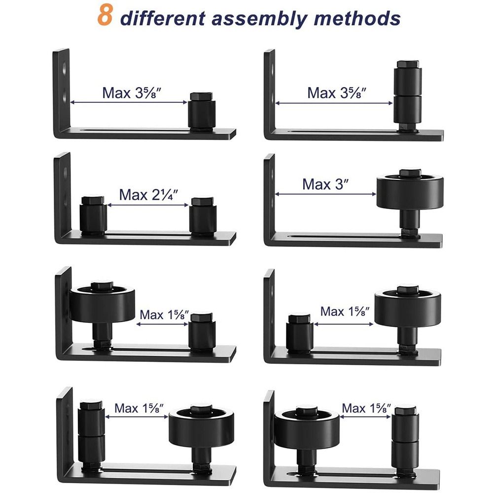 Stay Roller Door Slides Rails Adjustable Sliding Barn Bottom Sliding Door Guide  for Barn Door