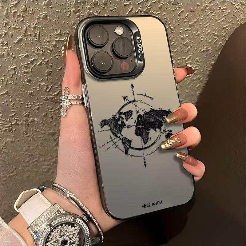 The new map is suitable for iphone16 mobile phone case Apple 15promax/14 anti-drop 13pro1211xr.