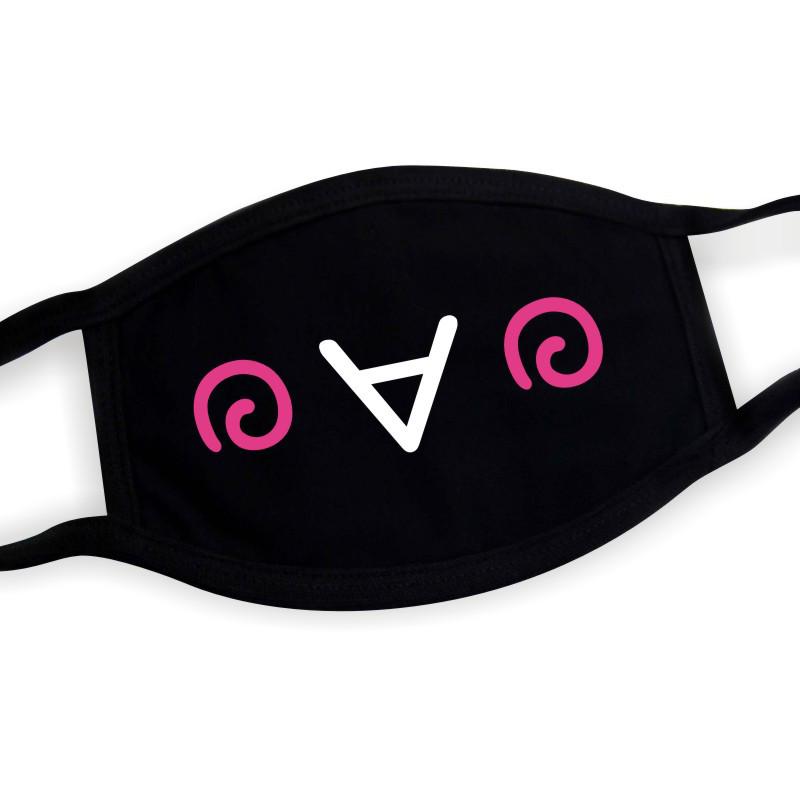 Black Cotton Mask Unisex Winter Warm Thickening Half Face Mouth Mask Cotton Cartoon Pattern Anti-Dust Anti-Respirator Mask