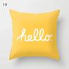 45*45Cm Yellow Print Cushion Pillowcase Geometric Hug Pillowcase Home Chair Sofa Decorative Cushion Square Pillowcase
