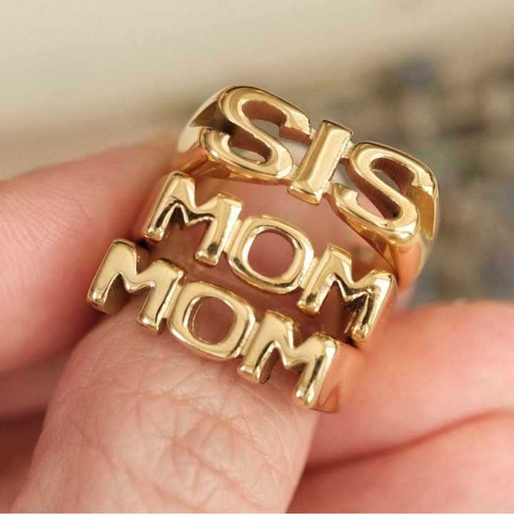 Letter ring titanium steel does not fade jewelry stainless steel rings explosion