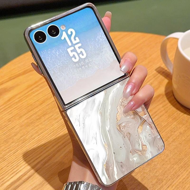 

Чехол с акварельным мраморным узором для Samsung Z Fold 7 6 5, роскошный гибридный 3-в-1, кожаная накладка, чехол-книжка для Samsung Z Fold7 Fold6 Fold5 Samsung Z Flip5 бежевый