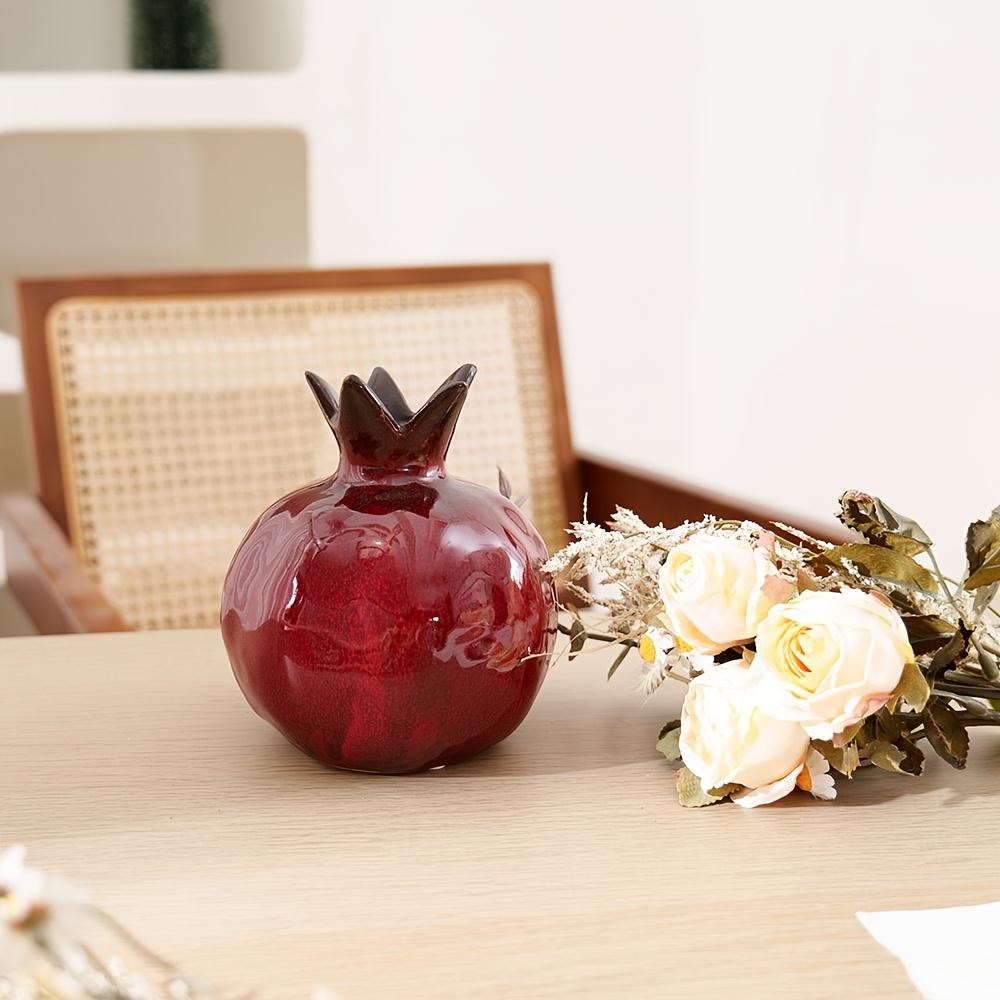 [Ceramic Pomegranate Vase] 12.7cm Contemporary Ceramic Pomegranate Vase - Decorative Piece for Your Home