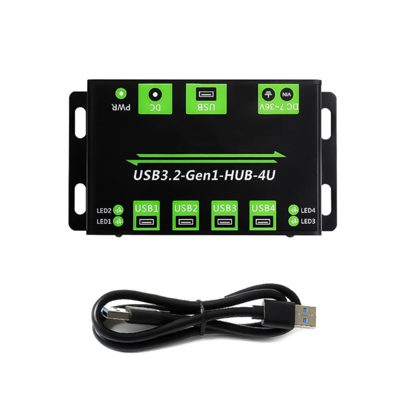 Fast Speed 4 Port USB 3.2 Gen1 Hub With 7 36V Power Interfaces For Stable Device Charging