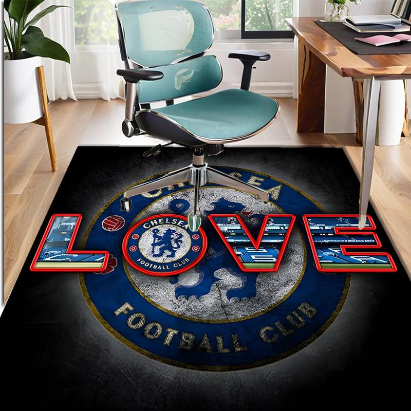 Chelsea F.C Pattern Rug, Indoor/Outdoor Mat, for Picnic, Gameroom, Bedroom, Office, Living Room, Home Decor Carpet, Birthday Gift