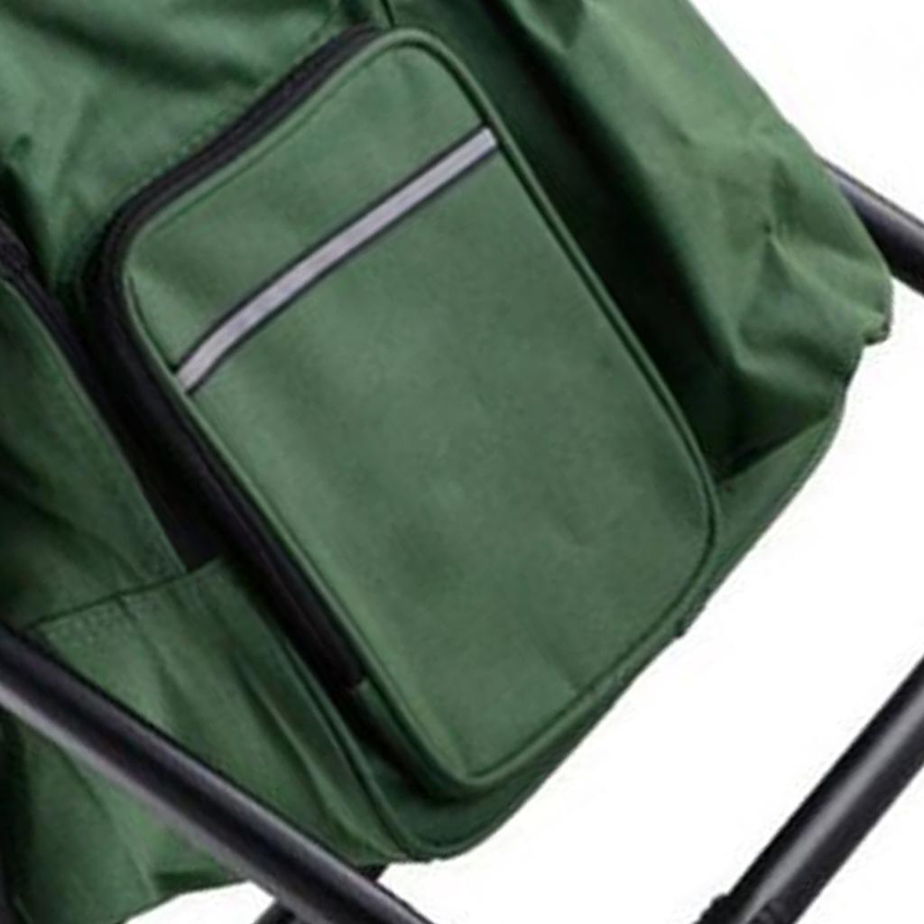 Backpack Cooler Chair Lightweight Large Capacity Folding Camping Stool for Travel Beach Hiking Picnic OD Green