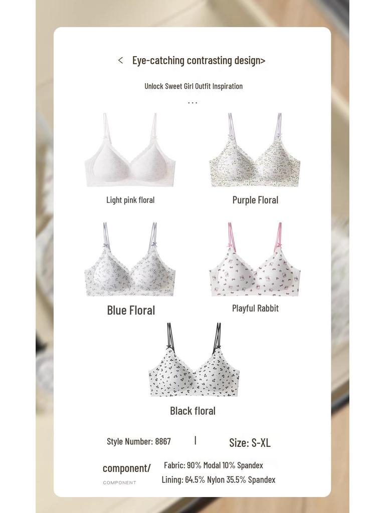 Seamless Lift-Up Bra for Small Busts with Thin Straps - Anti-Sagging & Perfect for Summer