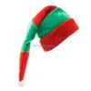 090D Long Christmas Hats Red & Green Striped Santa Elf Hat Unisex Xmas Decor