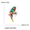 Rhinestone Parrot Brooches for Women Unisex Animal Pin Bird Lapel Pins Event Funny Luxury Gifts New Year Friends Decoration