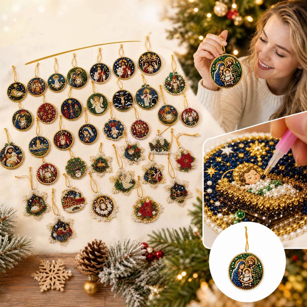 2D Christmas Hanging Ornament for Holiday Tree Decor and Party Favors