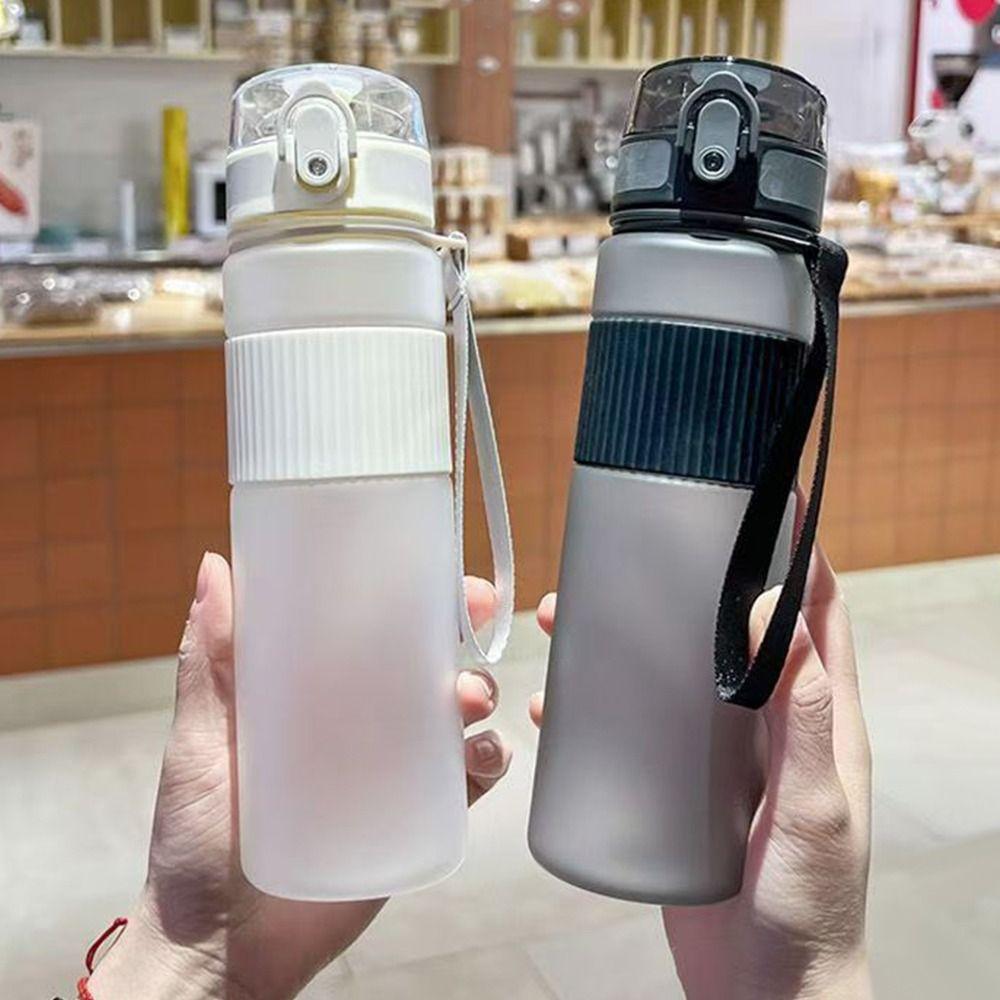 550ML Sports Water Bottle Large Capacity Plastic Drink Cup Portable Leak-Proof Sports Gym Fitness Jugs Outdoor Activities
