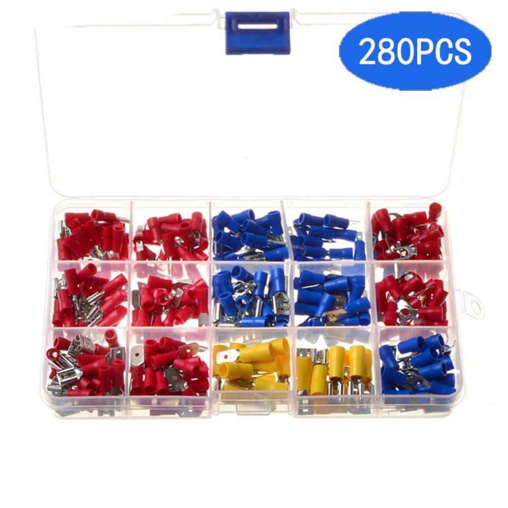 Red Blue Yellow Insulated Butt Connector Insulated Electrical Terminals  Electrical Wiring