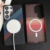 Relief Carbon Fiber Case For Samsung Galaxy S22 S23 S24 S25 S26 Ultra Plus A56 A57 A16 A17 Magnetic Phone Cover Hard Case Fundas