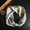 Silk Magnetic Buckle Scarf: Luxurious, Versatile Mulberry Silk for Women's Spring/Summer Neck Protection