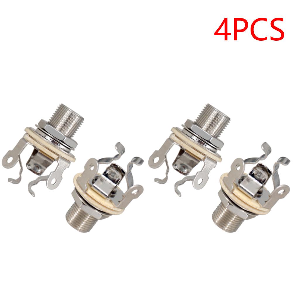 1/4 Inch 6.35Mm Guitar Pickup Output Jack Metal Electric Guitar Mono Jack Mono Output Jack Guitar Parts