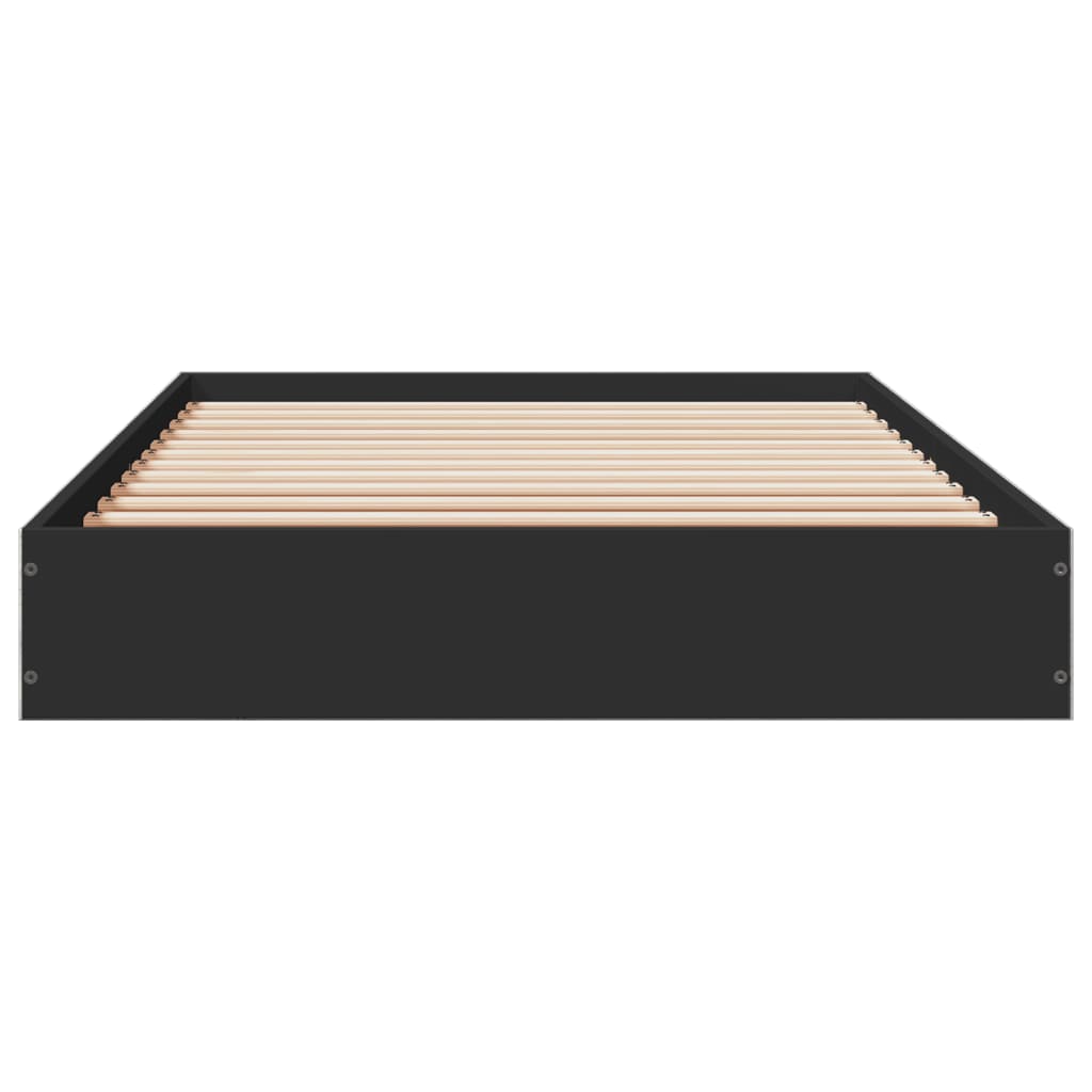 Bed Frame Black 75x190 cm Particleboard