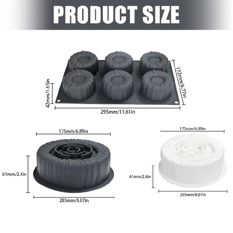 Hitzebeständige Silikon-Mousse-Kuchenformen Zylindrische Spirale Schokoladen-Backformen Kreative Dessertform