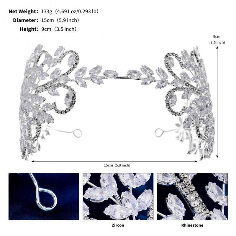 

Luxury Zircon Headband Women s Fashion Party Photo Dress Accessories High-end Bride Headwear