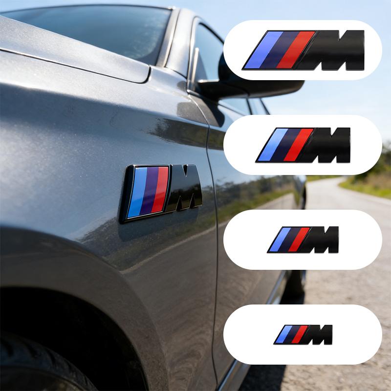 umbrx8 3D ABS Car Styling Rear Trunk Badge Emblem Logo Sticker Decoration Accessory For BMW M M1 M2 M3 M4 M5 M6 X7M X2M X4M X3M X5M X6M