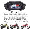 Universelles Motorradzubehör Digitales Geschwindigkeitsmesser-Instrumentenpanel Kilometerzähler Drehzahlmesser für Honda Grom Msx125 CB500F CRF250L
