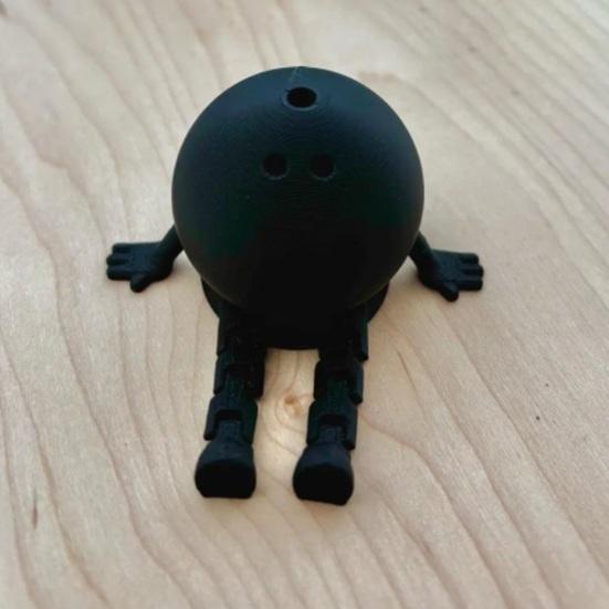 Bowling Buddy Figurine Bowling Ball Ornament with Articulated Legs Mini Bowling Pin Decoration Collectible for Home Shelves Desks Tables Display