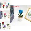 Multi Colored Plush Twisted Rod Rose Potted Desktop Decoration Ornament For Office Decor