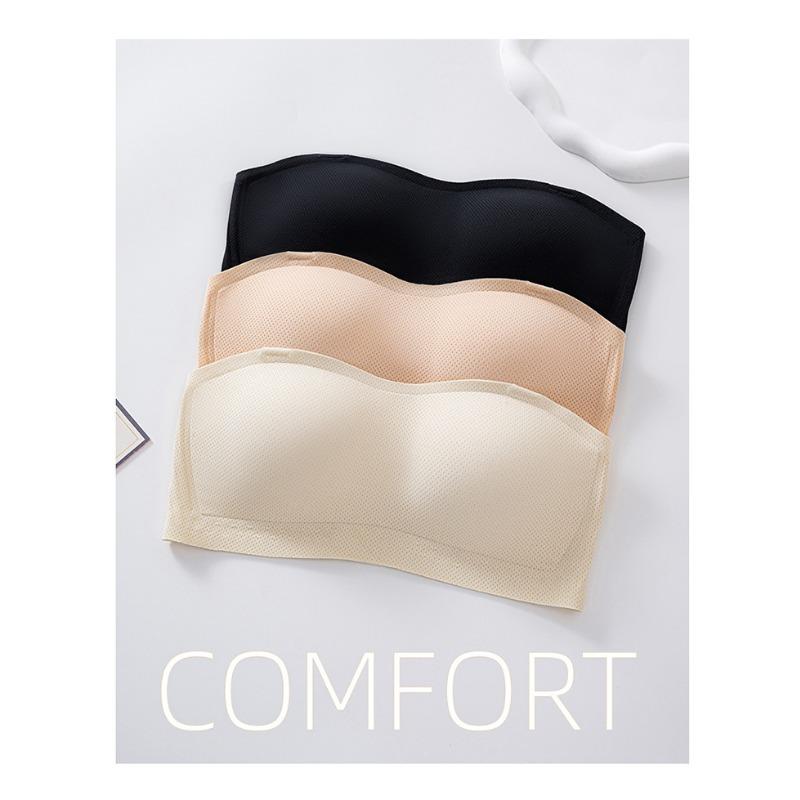 Women Strapless Seamless Invisible Backless Anti Slip Wireless Plus Size Bra
