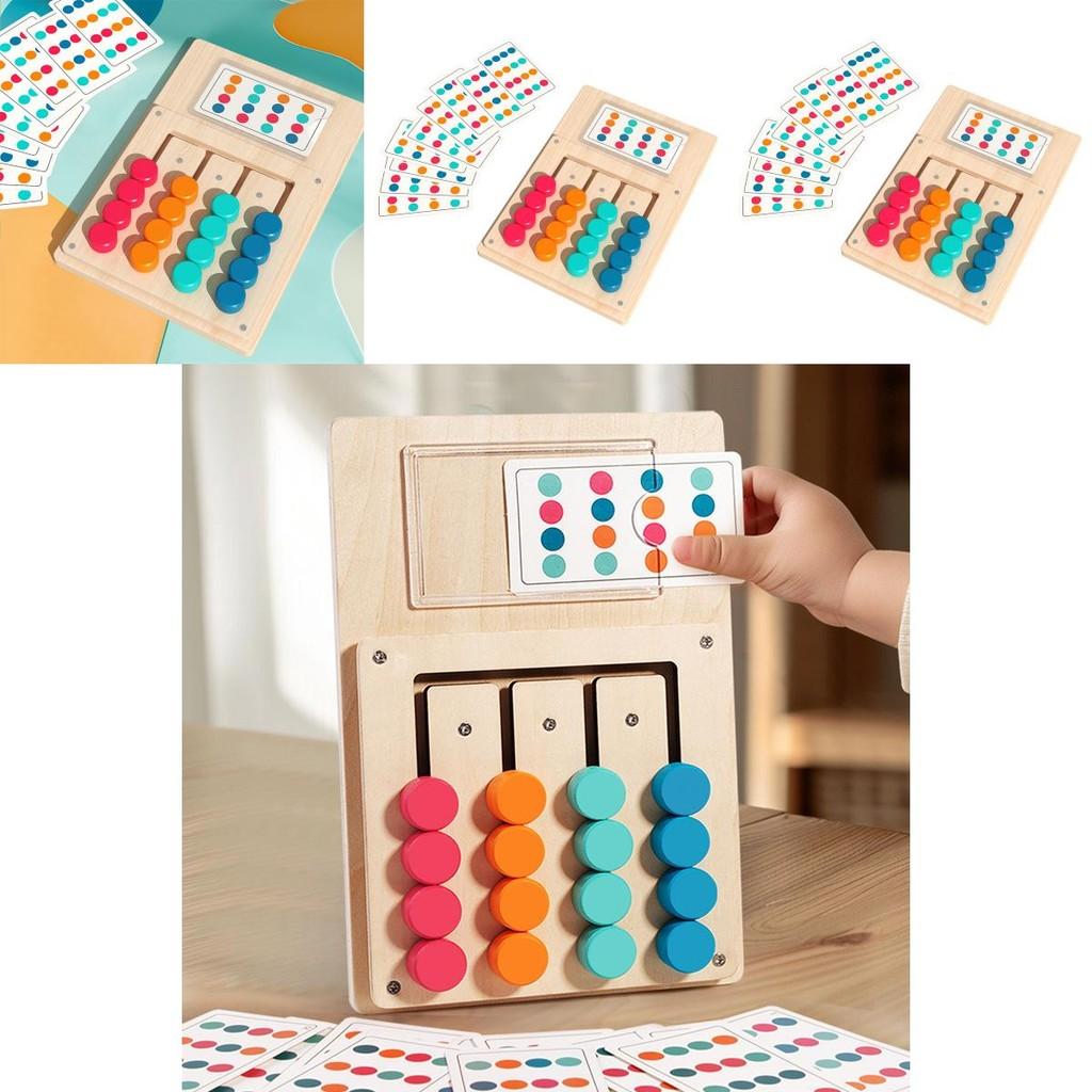 Wooden Brain Teaser Cards With Fourcolor Puzzle For Early Education And Cognitive Development