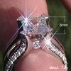 NEW Fashion Wedding Ring For Women Micro Paved  Zircon Finger Rings Female Engagement Jewelry Accessories
