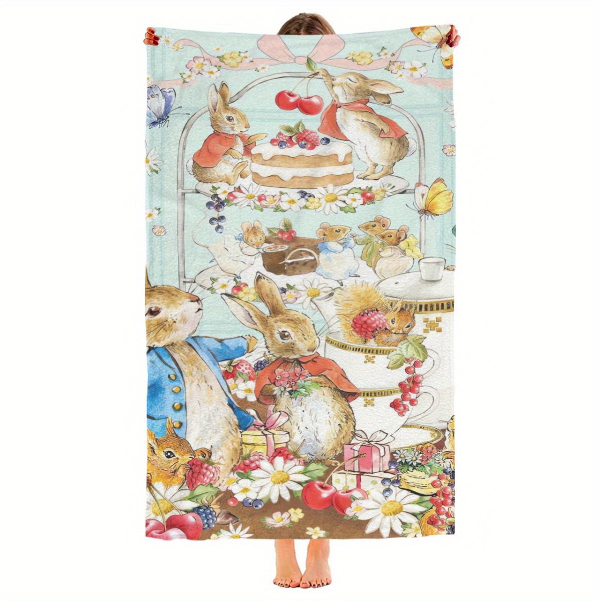 Shanika Chen Peter Rabbit Beach Towel - Quick-Dry Oversized Pool Towel Suitable For &, The Tale Of Peter Rabbit, Absorbent For Swimming