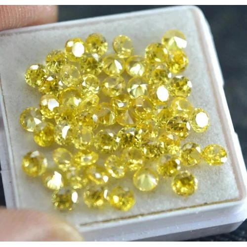 6MM Natural Yellow Sapphire Round Cut 30 Pcs Certified Loose Gemstone Lot