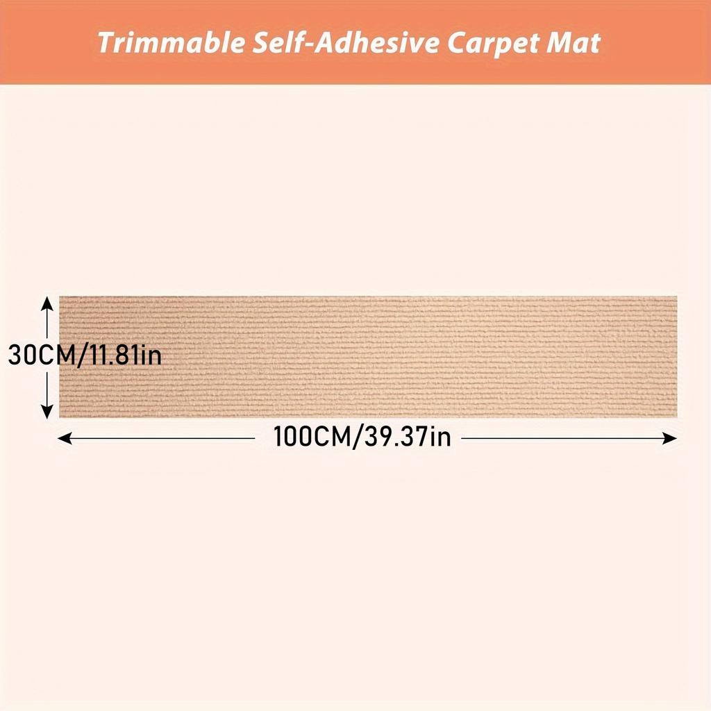 30x100CM Selbstklebende Anpassbare Katzenkratzmatte - Schützt Möbel & Fördert Gesunde Krallen