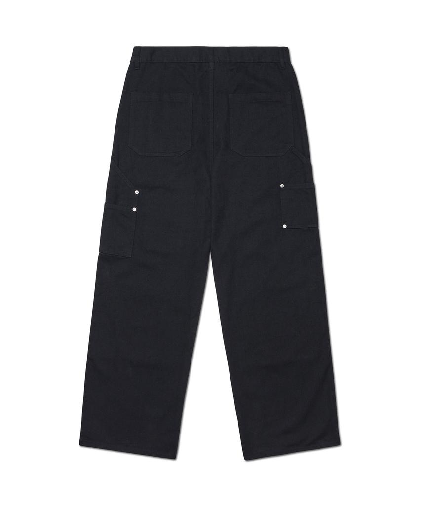 Nomaenyueol Divided Double Knee Pants - Black