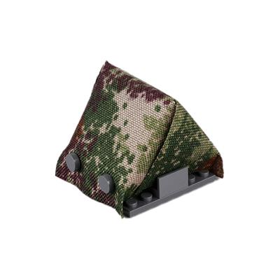 MOC Militärzubehör Bausteine Soldatenfiguren Sandsack Hund Hindernis Camouflage Zelt Schaufel Waffenbox Spielzeug Kinder J038
