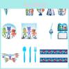 Cartoon Children's Birthday Party Disposable Tableware Set Decorations