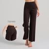 Lulu Women's High-Waisted Wide-Leg Yoga Pants with Brushed Finish and Hidden Pocket