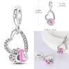 Christmas Charms Bead Copper Cz Zircon Pendants Safety Chain Fit Fashion Original Bracelet Diy Jewelry Gift