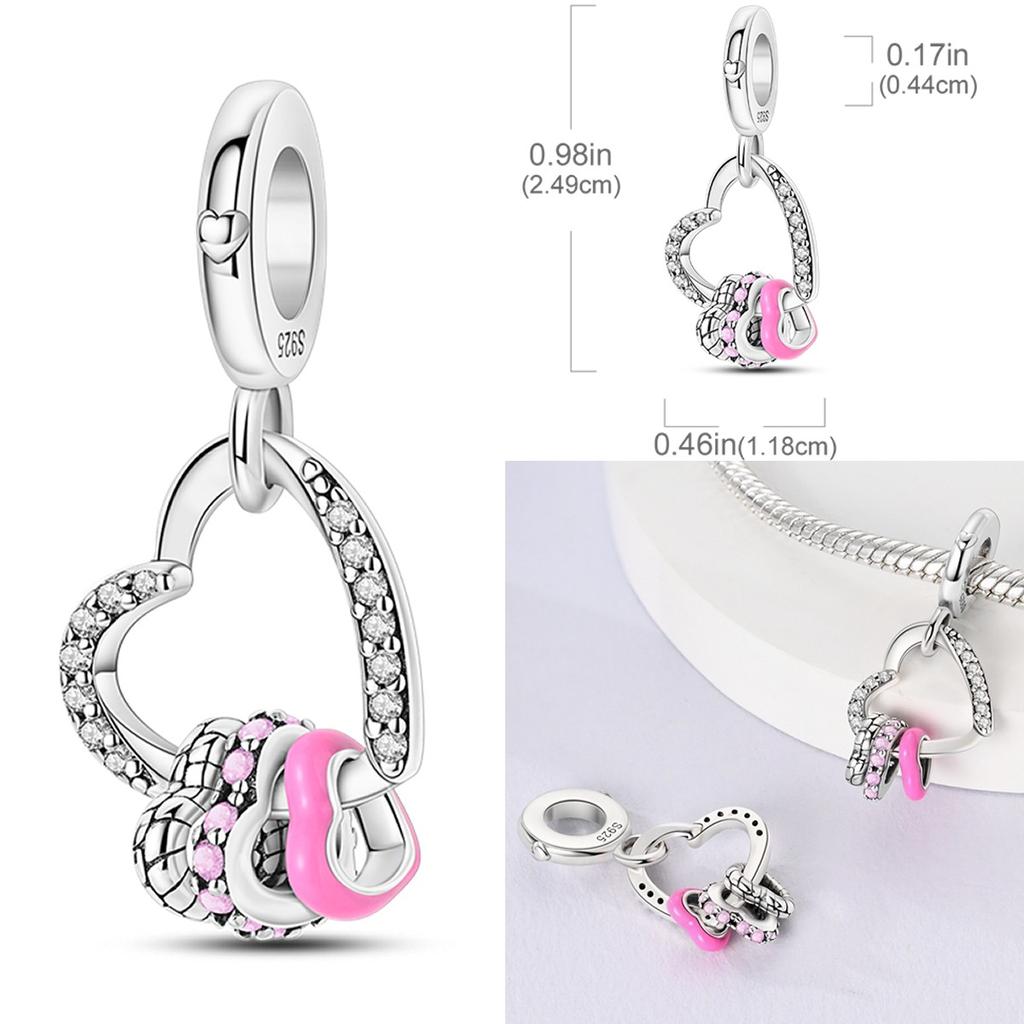 Christmas Charms Bead Copper Cz Zircon Pendants Safety Chain Fit Fashion Original Bracelet Diy Jewelry Gift