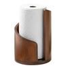 Wood Paper Towel Holder One-Handed Operation Easy Access Paper Towel Stand Farmhouse Kitchen Decor Accessory