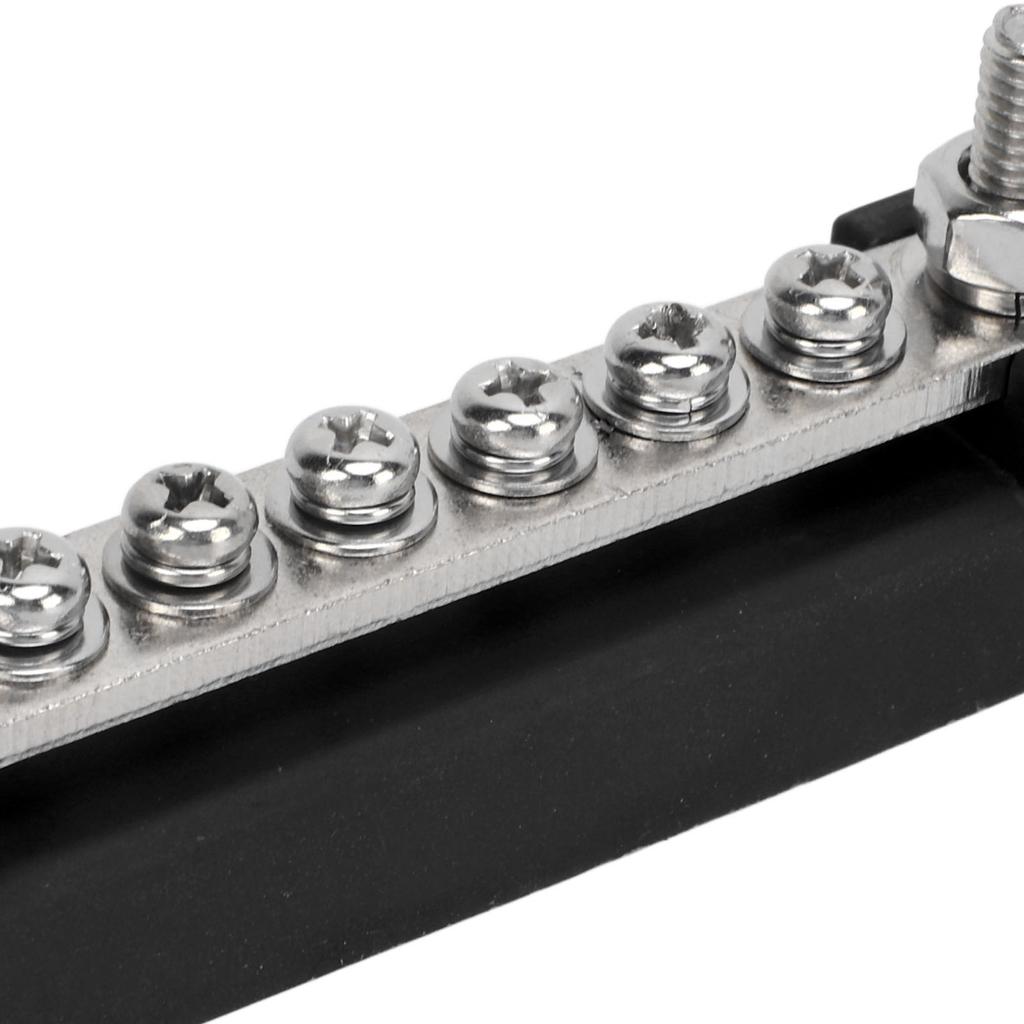 48V 150A 6 Terminal Bus Bar Power Distribution Block with Cover M6 Studs M4 Screws for Car RV   Marine Boat