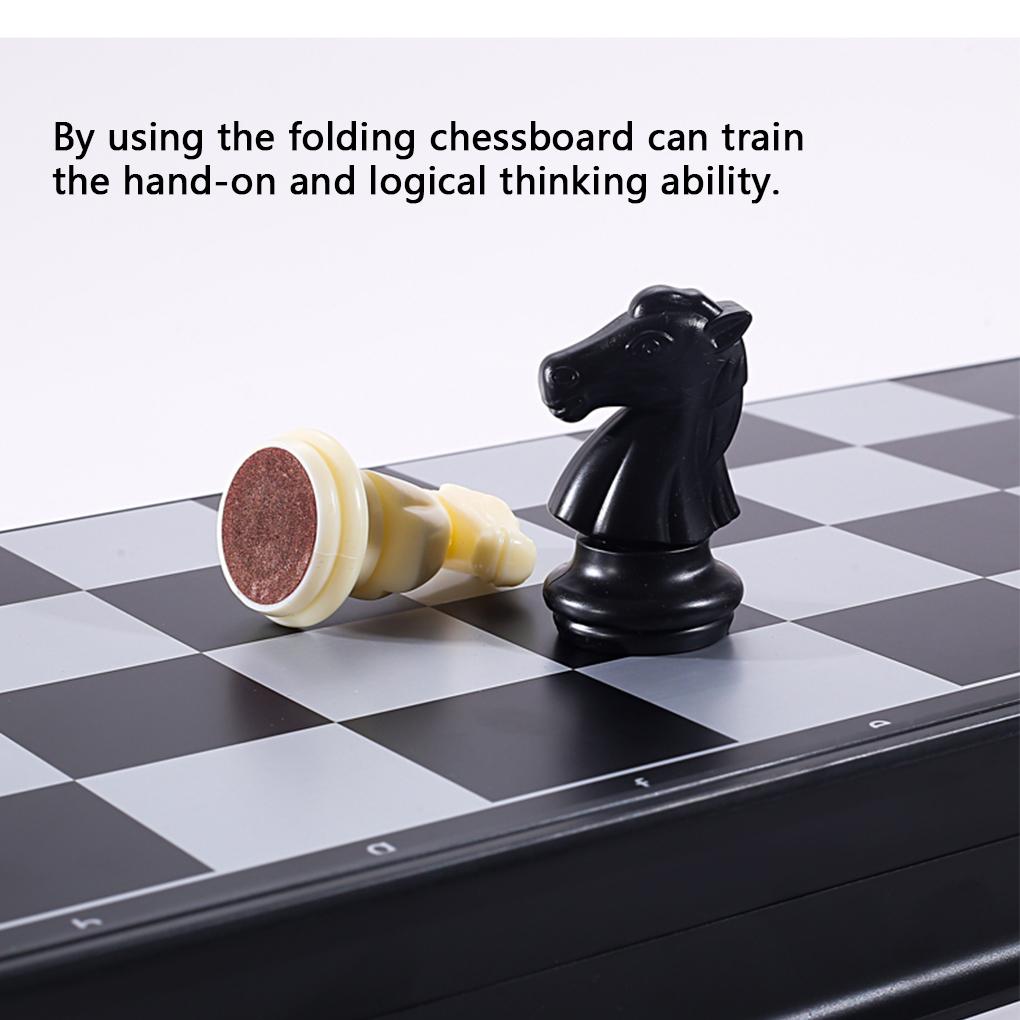Toddlers Board Game International Chess Folding Professional Chessboard Parent-child Toys Supply for Outdoor Travelling