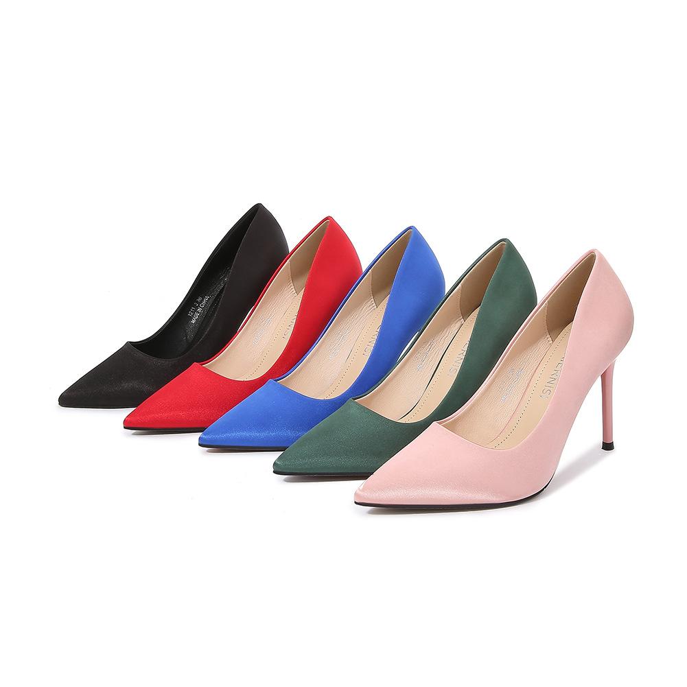 Wind nightclub shallow mouth large size heel pointed high heels thin heel catwalk sexy (this style will not be replenished)