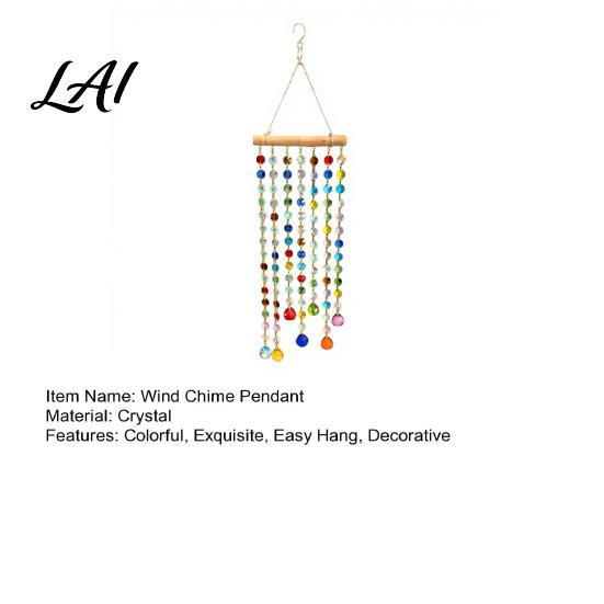 Crystal Wind Chime Pendant Suncatchers Window Crystals Hanging Suncatcher Colorful Glass Beads Chain Birthday Gift for Decor Lovers Chimes