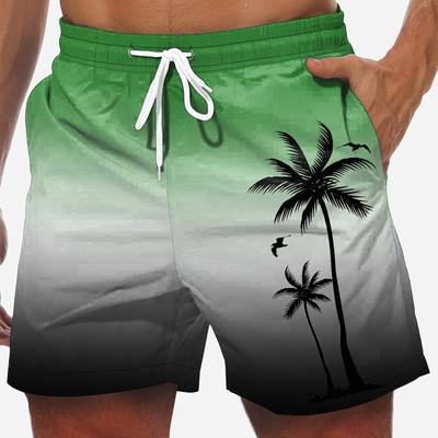 Lockere Strandshorts für Herren mit Kordelzug, schnelltrocknend, Kokosnussbaum-Shorts für den Sommer, Frauen und Männer, 3D-Druck, lässige, übergroße Sport-Shorts