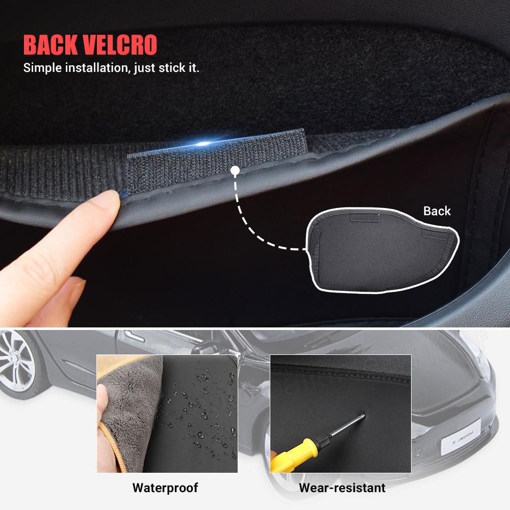 4Pcs Car Front and Rear Door Slot Storage Door Side Storage Cushion Box For   2022 2023 Tesla Model Y 3