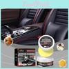 Homonth Car Interior Cleaning Paste For Leather Seats Foam Waterless Stain Removal With Sponge 100g