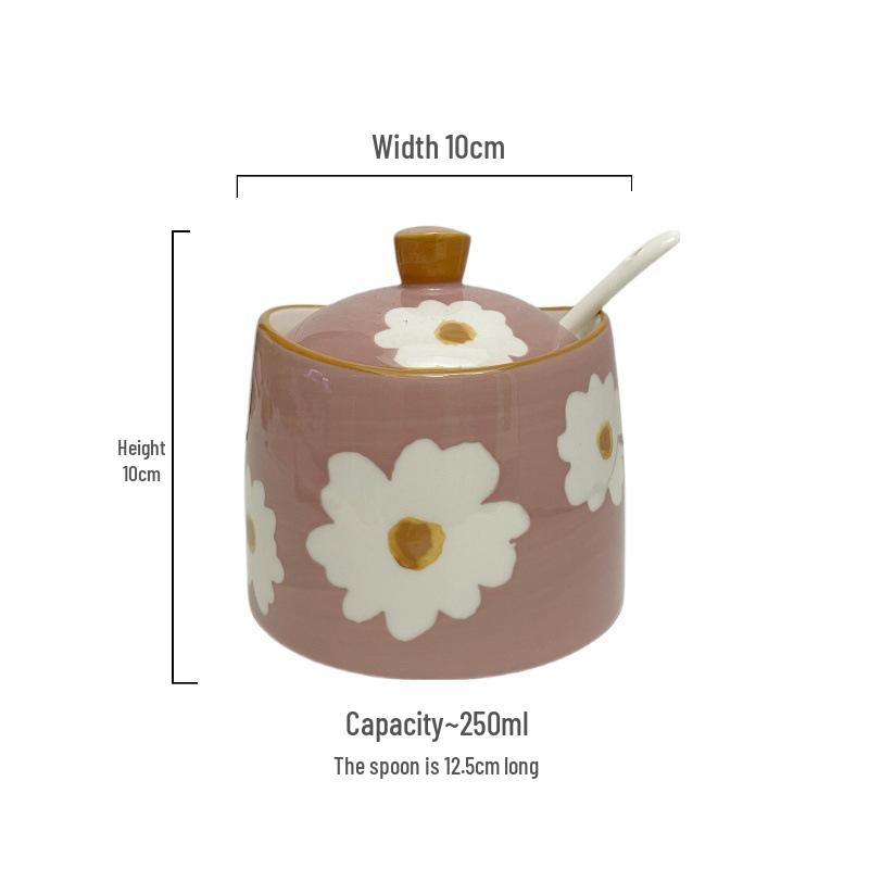 Luxurious High-Value Ceramic Seasoning Jars: Heat-Resistant Lard, Chili Oil, Sugar & Salt Containers for Home Kitchen.