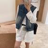 Stylish Chic Retro Denim Vest - Women's Distressed Short Sleeveless Jacket for Spring/Autumn